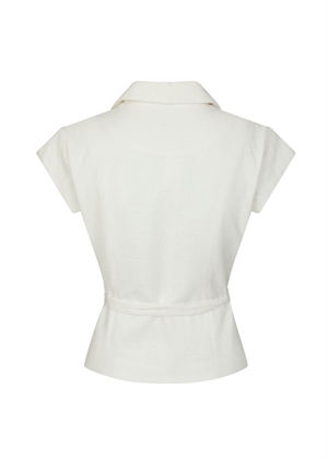 Salima ramie waistcoat Offwhite Neo Noir 